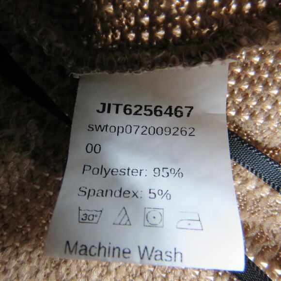 Shein Mocha Brown Cable Knit One Shoulder Top Crop Top - Picture 4 of 6